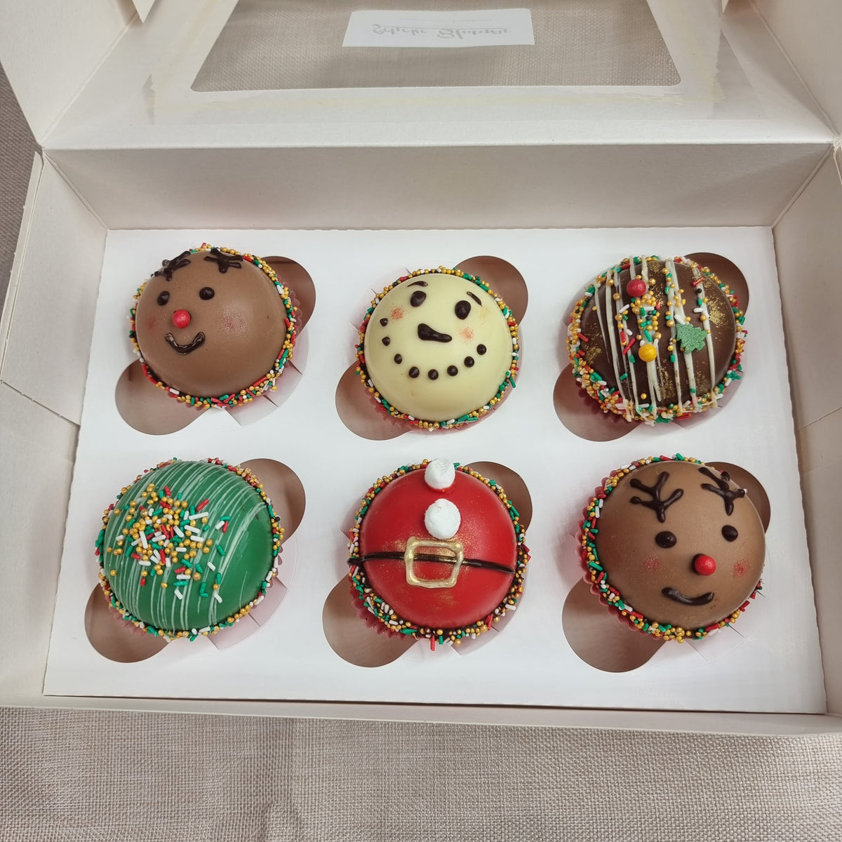 Großpackung: 24er-Pack (4x6er-Set) Mix-Heiße-Schokoladen-Bomben - Kugelform Hot Chocolate Bombs - Partygeschenke
