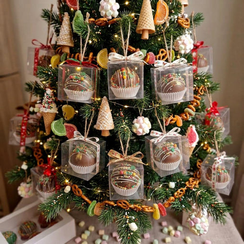 Großpackung: 24er-Pack (4x6er-Set) Heiße-Schokoladen-Bomben - Kugelform Hot Chocolate Bombs - Partygeschenke